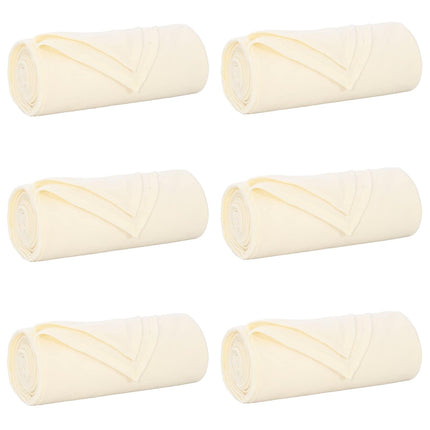 Kastetæpper 6 stk. Cremefarvet 240 x 220 cm 4.28 kg Fleece