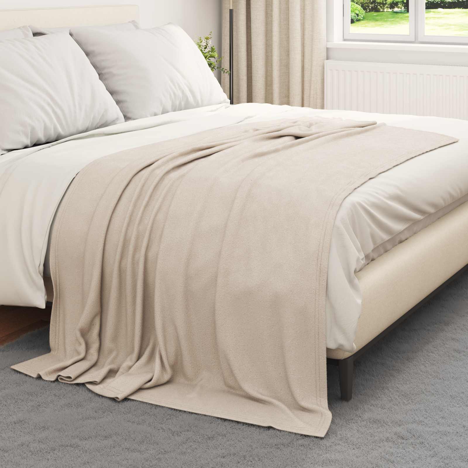 Kastetæpper 24 pcs Beige 200 x 150 cm Fleece