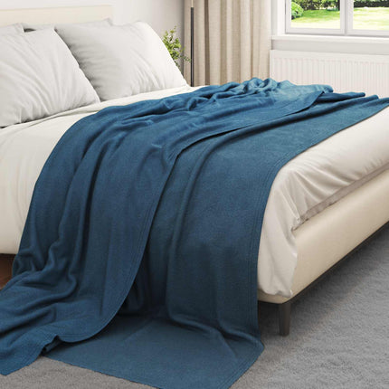 Kastetæpper 24 pcs Mørkeblå 270 x 240 cm Fleece