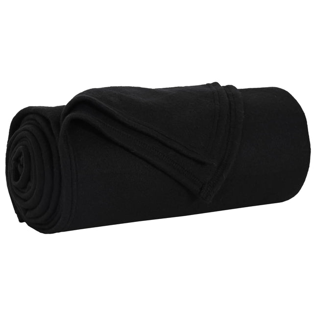 Kastetæpper 24 stk. Sort 170 x 130 cm 7.43 kg Fleece