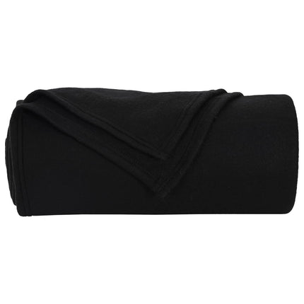 Kastetæpper 24 pcs Sort 240 x 220 cm Fleece