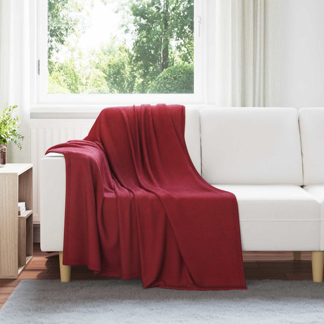 Kastetæpper 24 stk. Bordeaux Rød 170 x 130 cm 7.81 kg Fleece