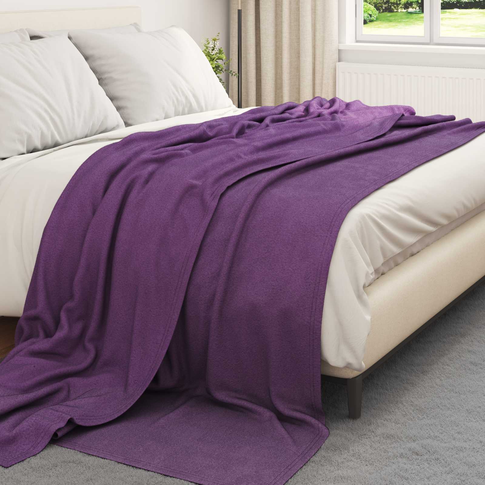 Kastetæpper 24 pcs Lilla 270 x 240 cm Fleece