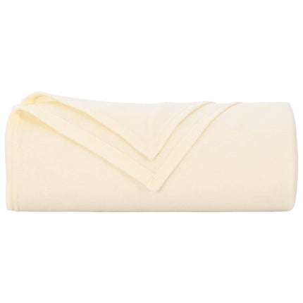 Throw tæppe Creme 210 x 140 cm Fleece
