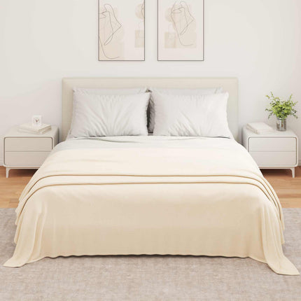 Throw tæppe Creme 350 x 270 cm Fleece