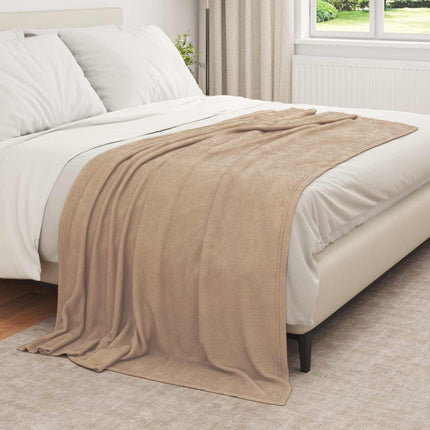 Throw tæppe Camel 210 x 140 cm Fleece