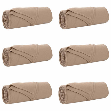 Kastetæpper 6 pcs Camel 350 x 270 cm Fleece