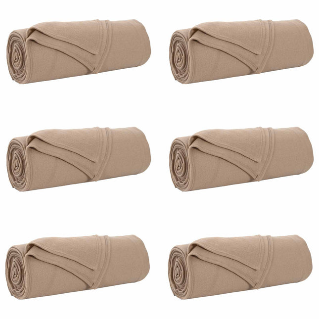 Kastetæpper 6 stk. Camel 350 x 270 cm 8.09 kg Fleece