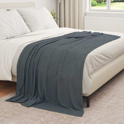 Kastetæpper 6 stk. Mørkegrå 210 x 140 cm 2.56 kg Fleece