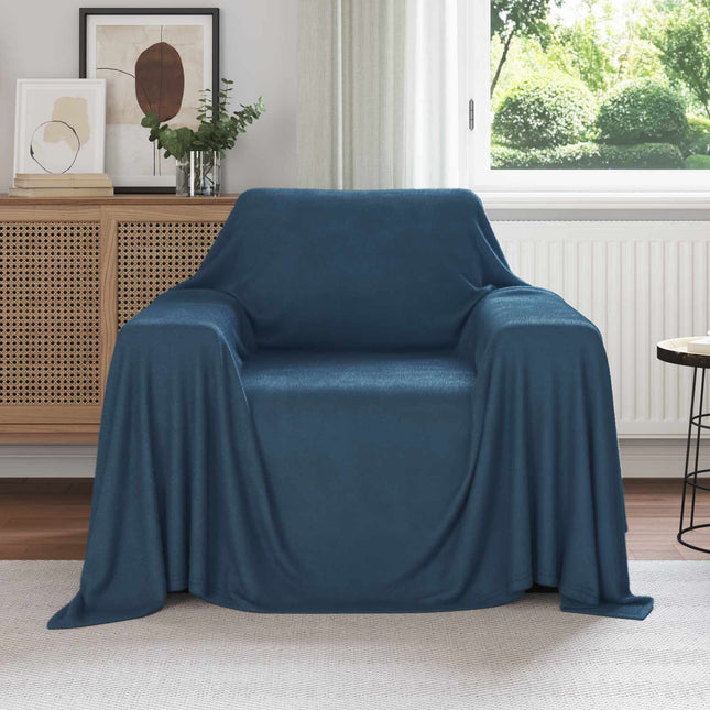 Kastetæpper 6 stk. Mørkeblå 210 x 140 cm 2.44 kg Fleece