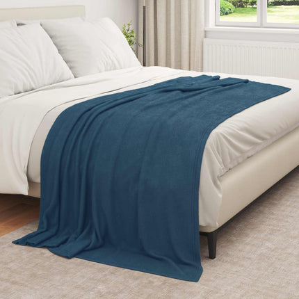 Kastetæpper 6 pcs Mørkeblå 210 x 140 cm Fleece