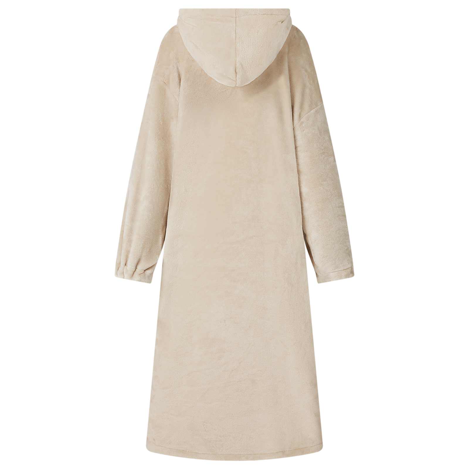 Tæppe-hoodie Beige l Flannel
