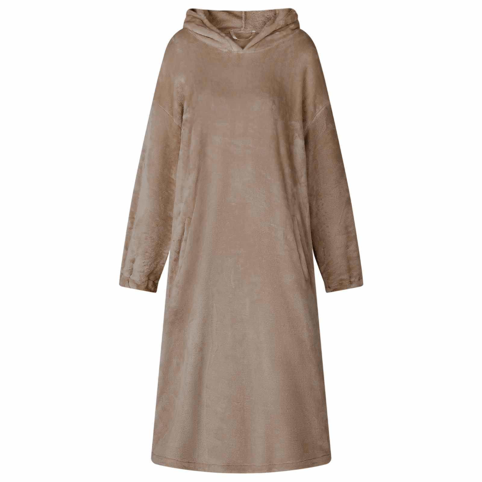 Tæppe-hoodie Camel l Flannel