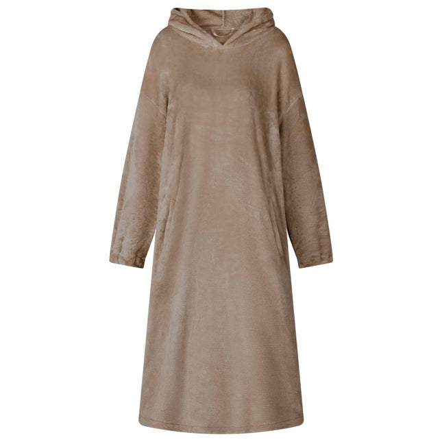 Tæppe-hoodie Camel l Flannel