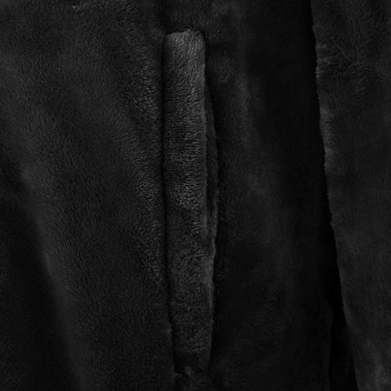 Tæppe-hoodie Sort s Flannel