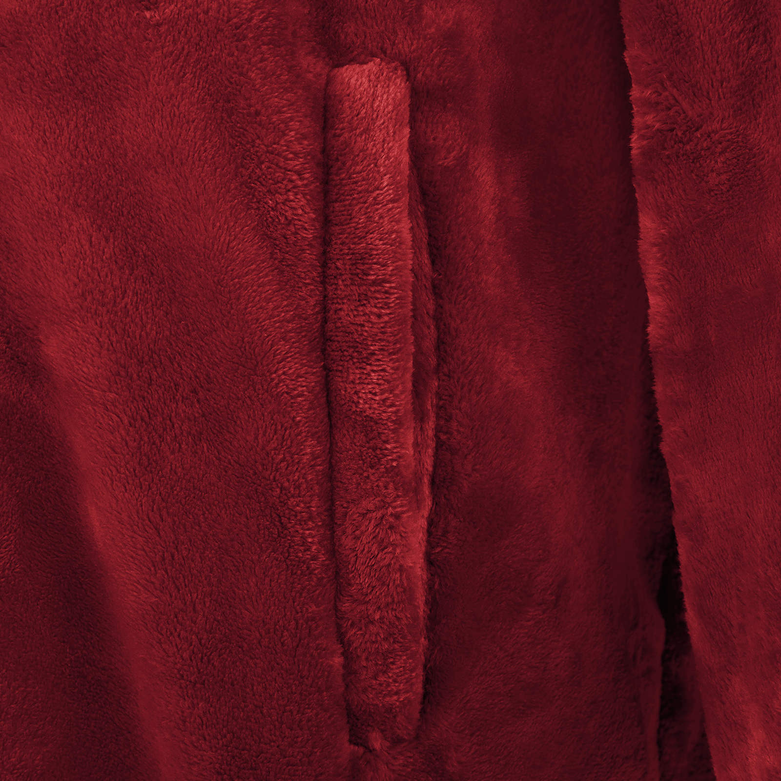 Tæppe-hoodie Bordeaux Rød l Flannel