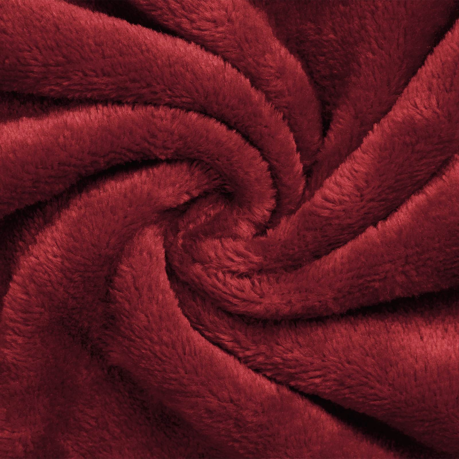Tæppe-hoodie Bordeaux Rød l Flannel