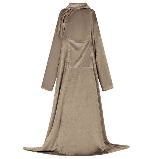 Tæppe-hoodie Camel F Flannel