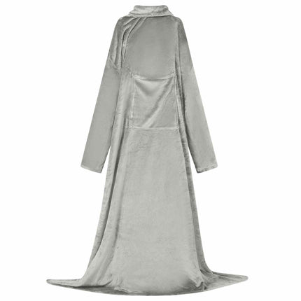 Tæppe-hoodie Grå F Flannel