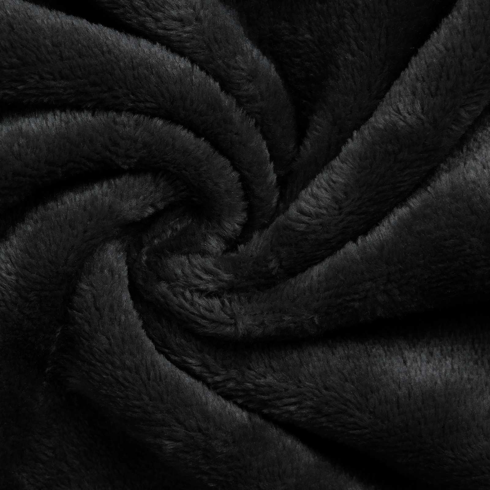 Tæppe-hoodie Sort F Flannel