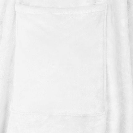 Tæppe-hoodie Hvid F Flannel