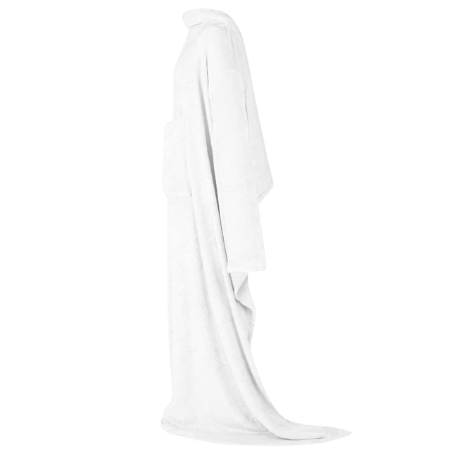 Tæppe-hoodie Hvid F Flannel