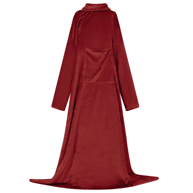Tæppe-hoodie Bordeaux Rød F Flannel