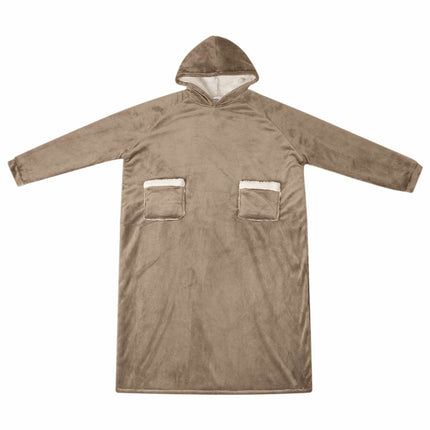 Tæppe-hoodie Camel M Fleece og Flannel