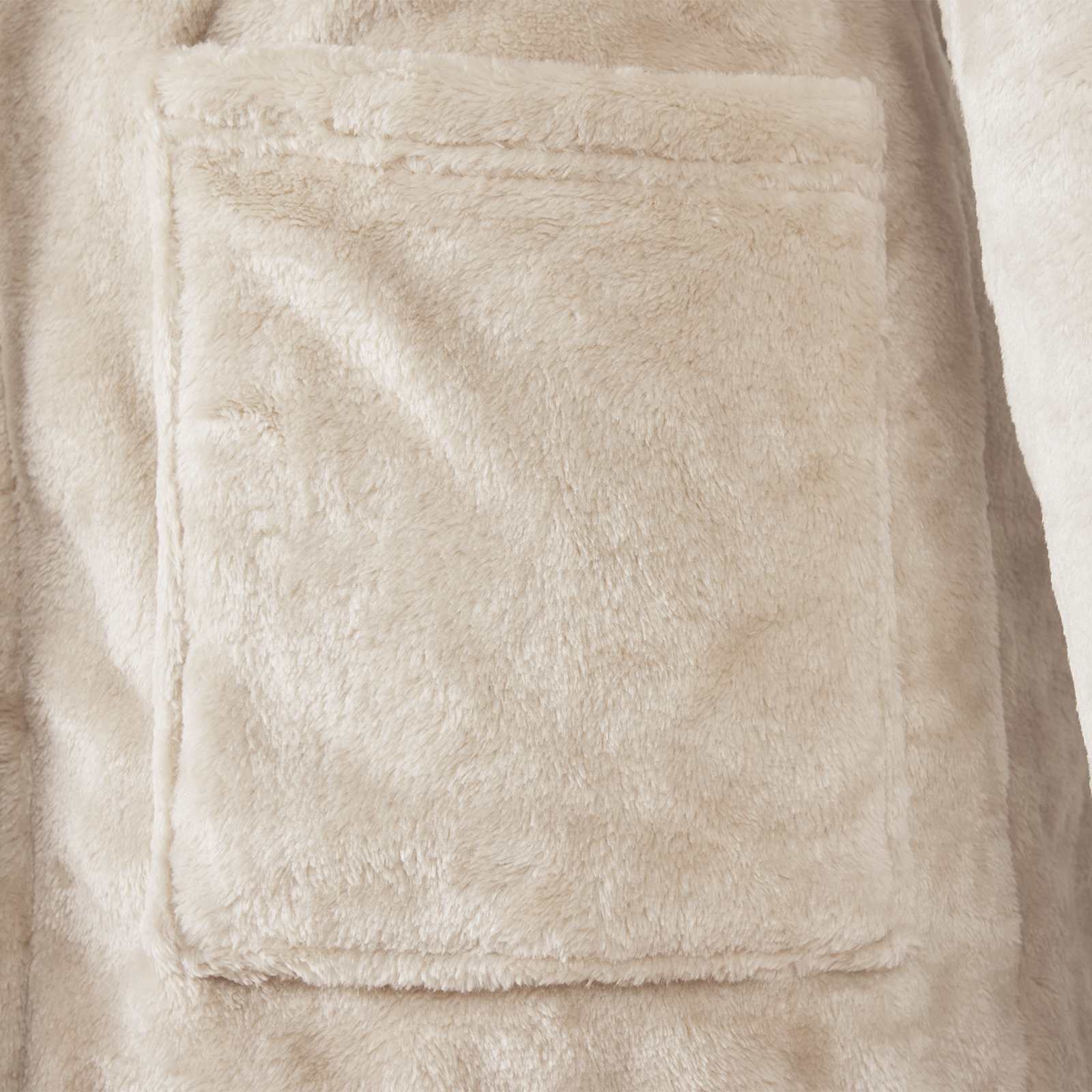 Badekåbe uden hætte Beige xxl Flannel