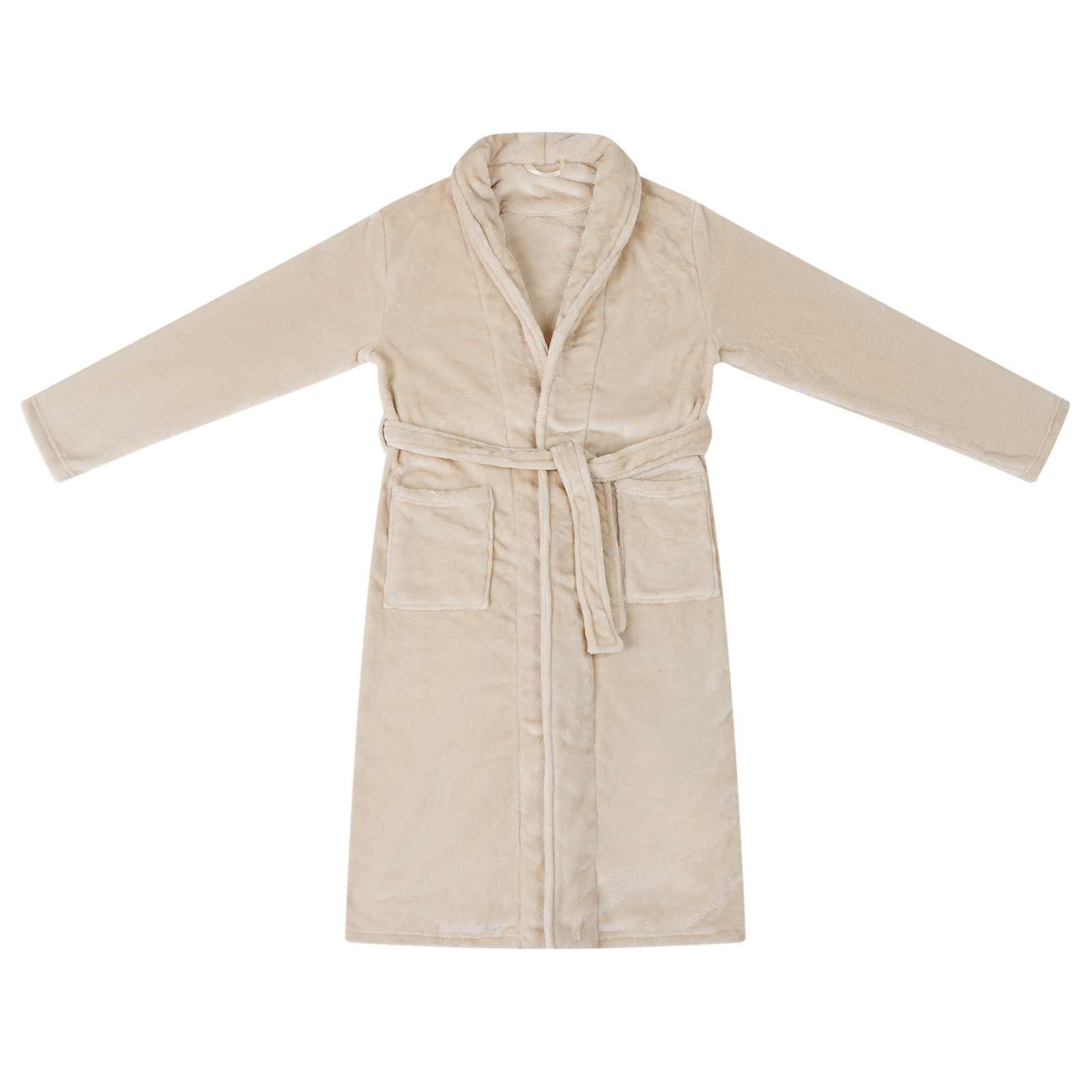 Badekåbe uden hætte Beige xxl Flannel