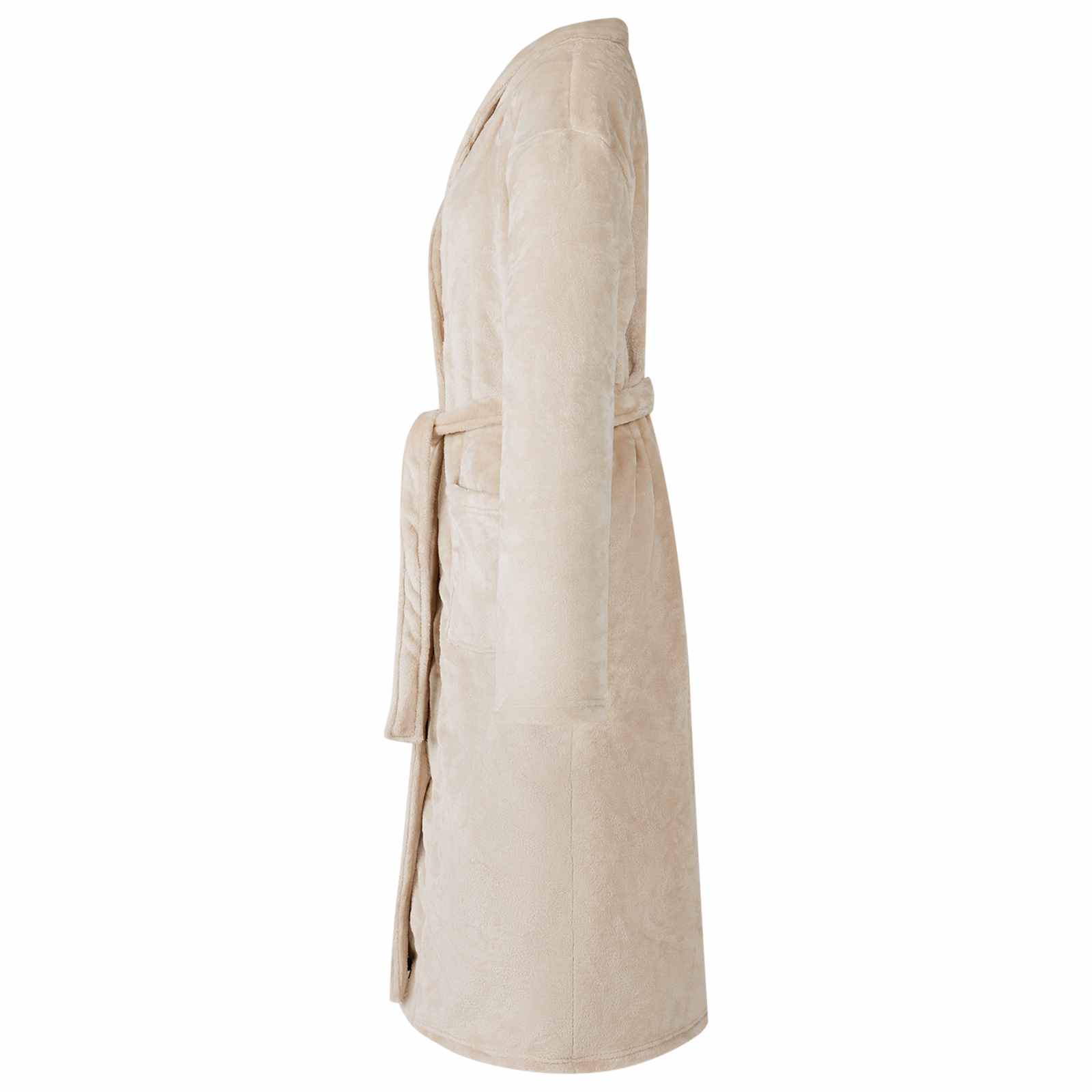 Badekåbe uden hætte Beige xxl Flannel