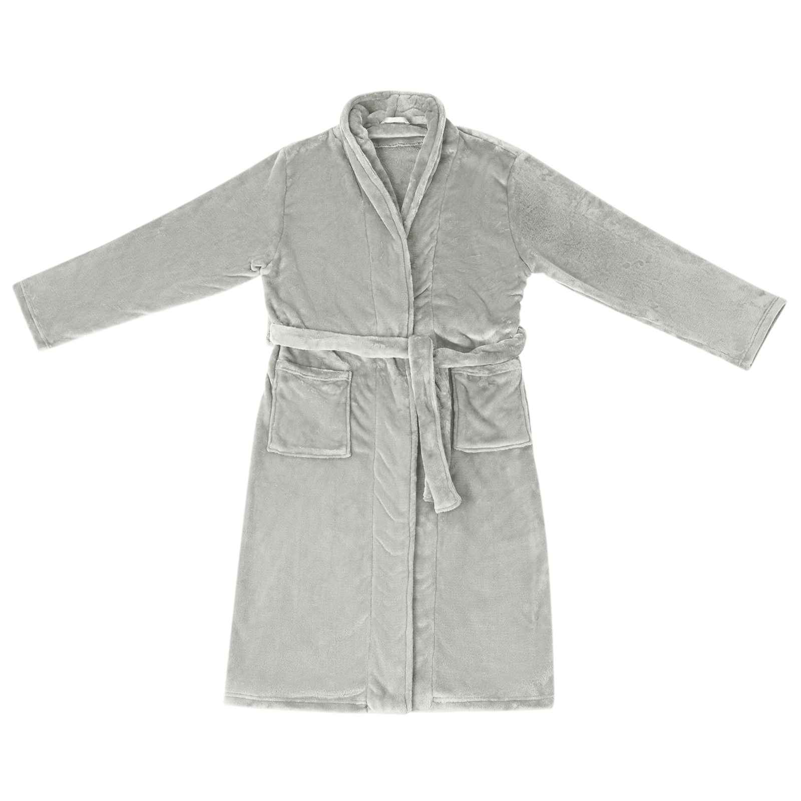 Badekåbe uden hætte Grå xl Flannel
