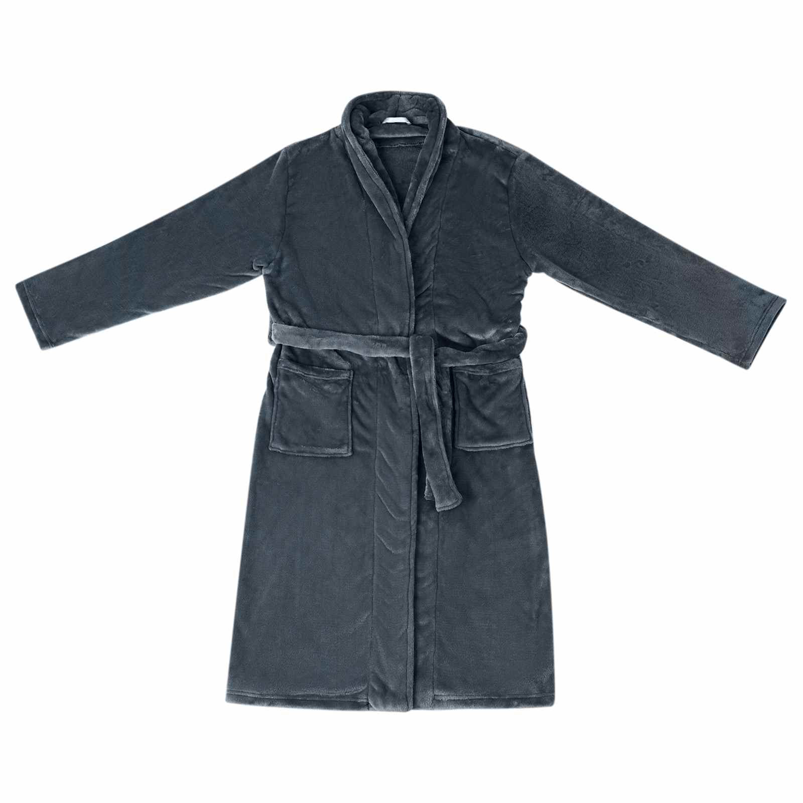 Badekåbe uden hætte Mørkeblå xl Flannel