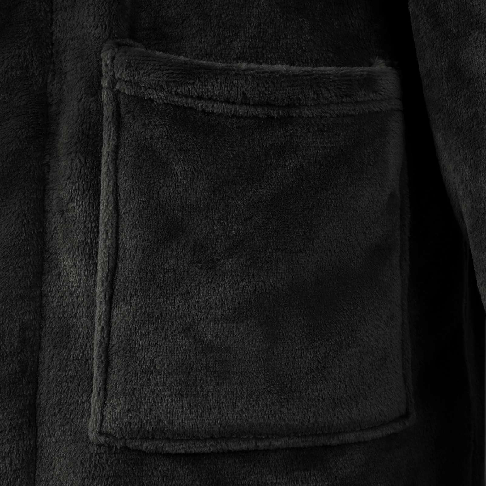 Badekåbe uden hætte Sort xxxl Flannel