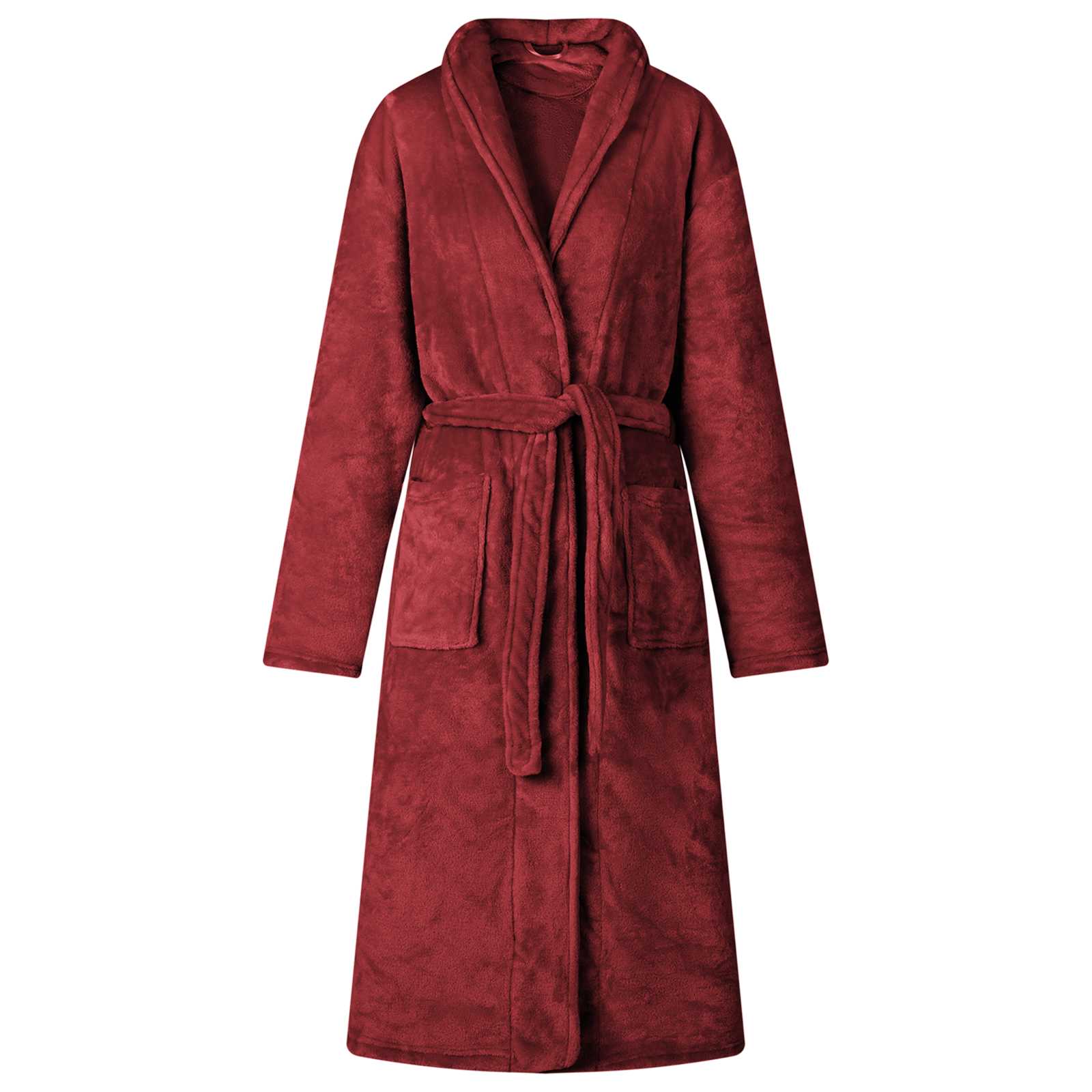 Badekåbe uden hætte Bordeaux Rød xxxl Flannel billede