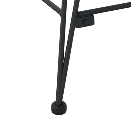 Spisestuestol 2 stk. Rattan og Jern Sort 44,5 x 54,5 x 85 cm