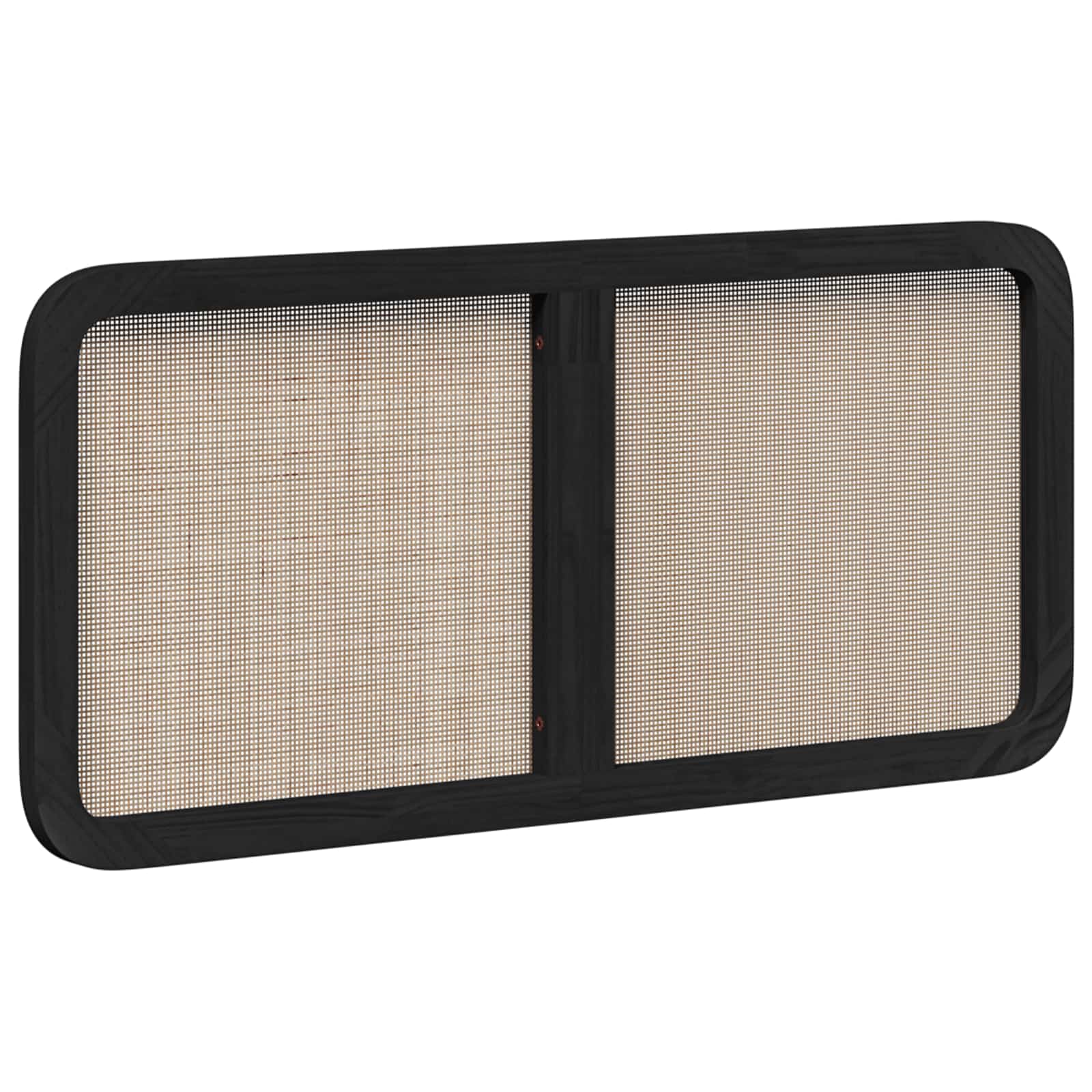 Hovedgærde med hovedgærde Sort 120 x 55 x 3 cm Rattan