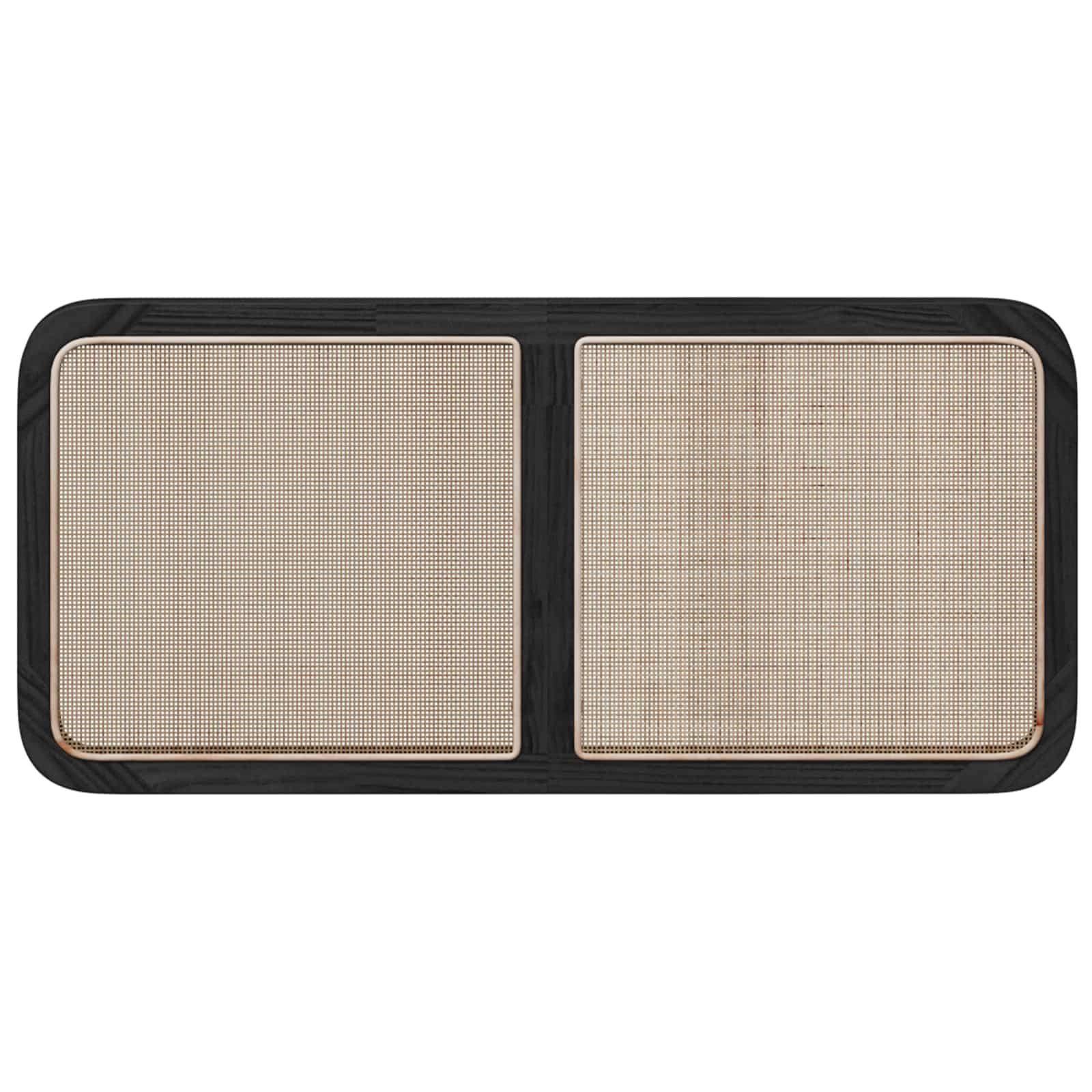 Hovedgærde med hovedgærde Sort 120 x 55 x 3 cm Rattan