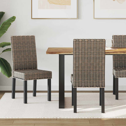 Spisestuestol 2 pcs Kubu Rattan og massiv mahogni træ