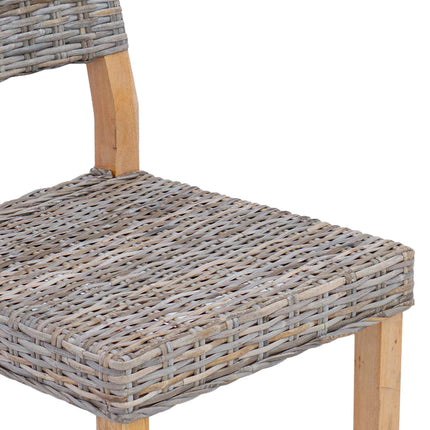 Spisestuestol 2 pcs Kubu rattan Kubu Grå 46 x 55 x 84 cm