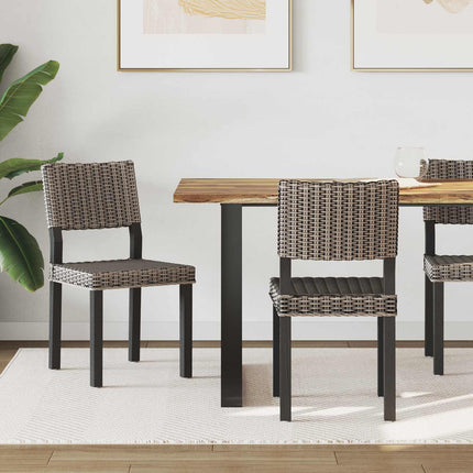 Spisestuestol 2 pcs Kubu rattan Sorte vask 46 x 55 x 84 cm