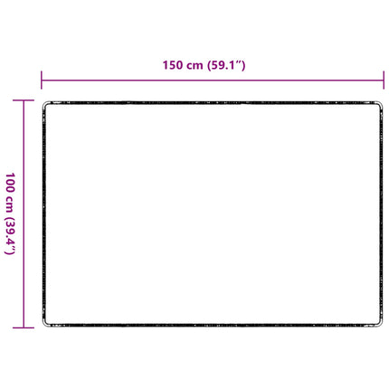 Tæppe Runner Antracit 100 x 150 cm 100% Polypropylen