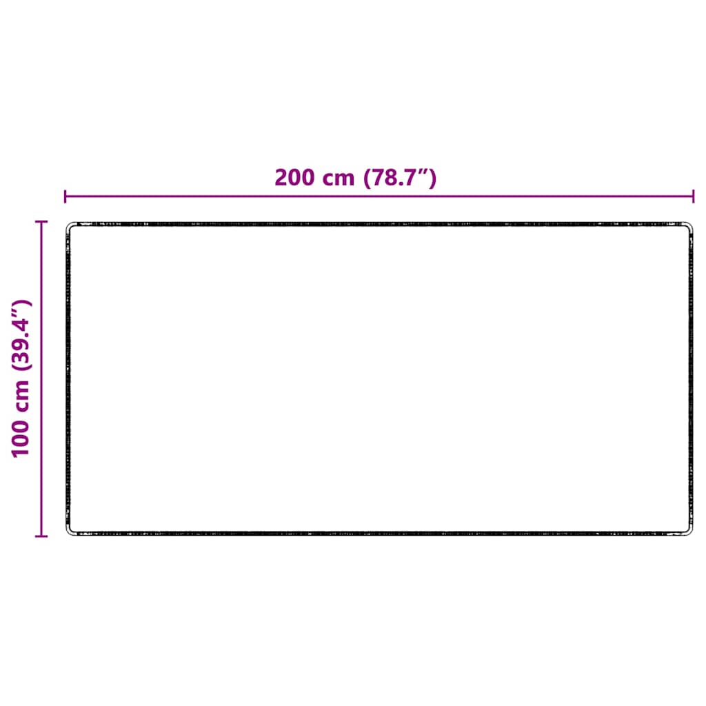Tæppe Runner Antracit 100 x 200 cm 100% Polypropylen