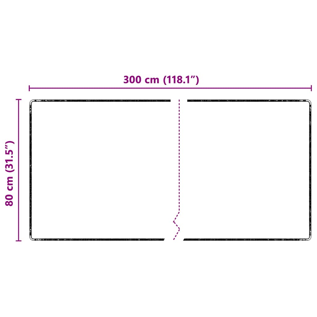 Tæppe Runner Grå 80 x 300 cm 100% Polypropylen Tuft
