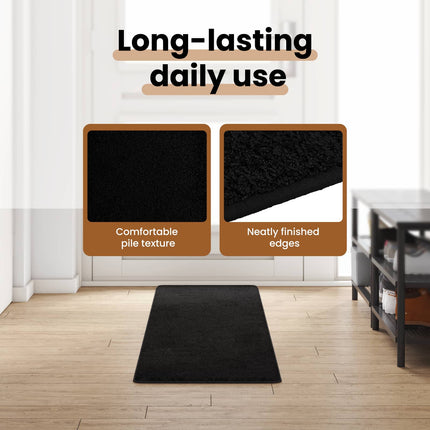 Tæppe Runner Sort 50 x 250 cm 100% Polypropylen Tuft