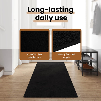 Tæppe Runner Sort 80 x 400 cm 100% Polypropylen Tuft