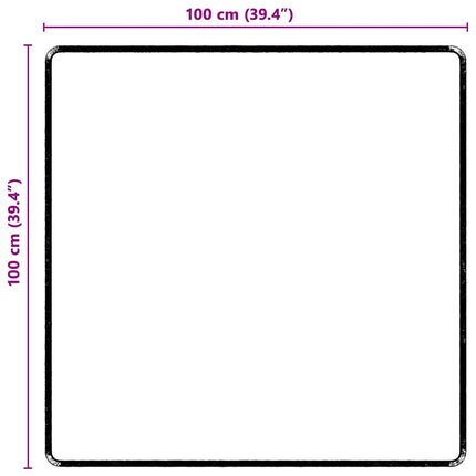 Tæppe Runner Sort 100 x 100 cm 100% Polypropylen Tuft