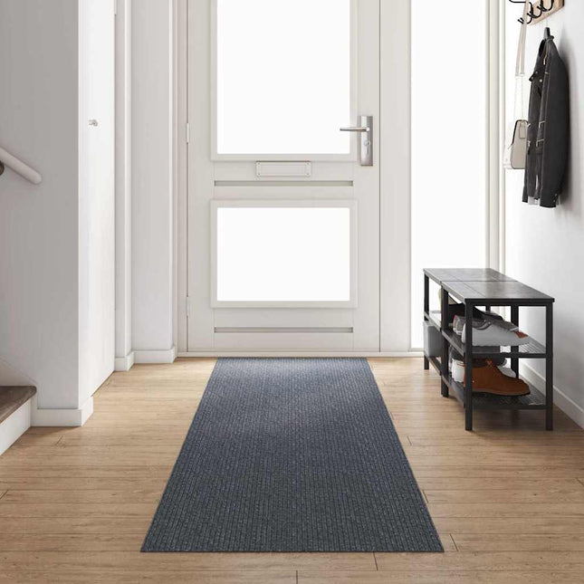 Tæppe Runner Grå 80 x 400 cm Stof