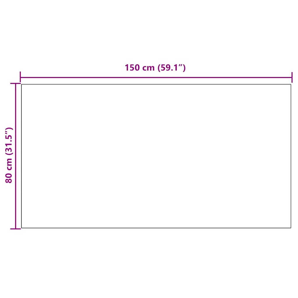 Tæppe Runner Antracit 80 x 150 cm Stof