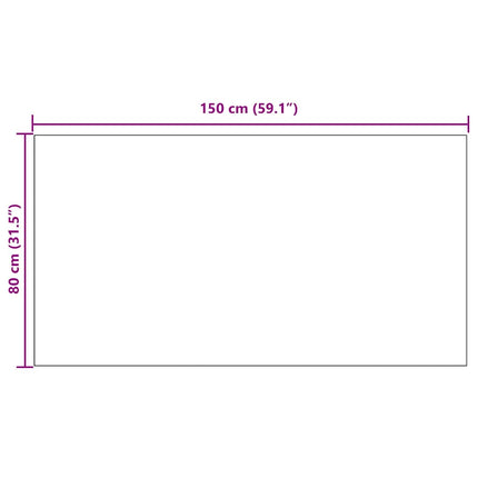 Tæppe Runner Antracit 80 x 150 cm Stof